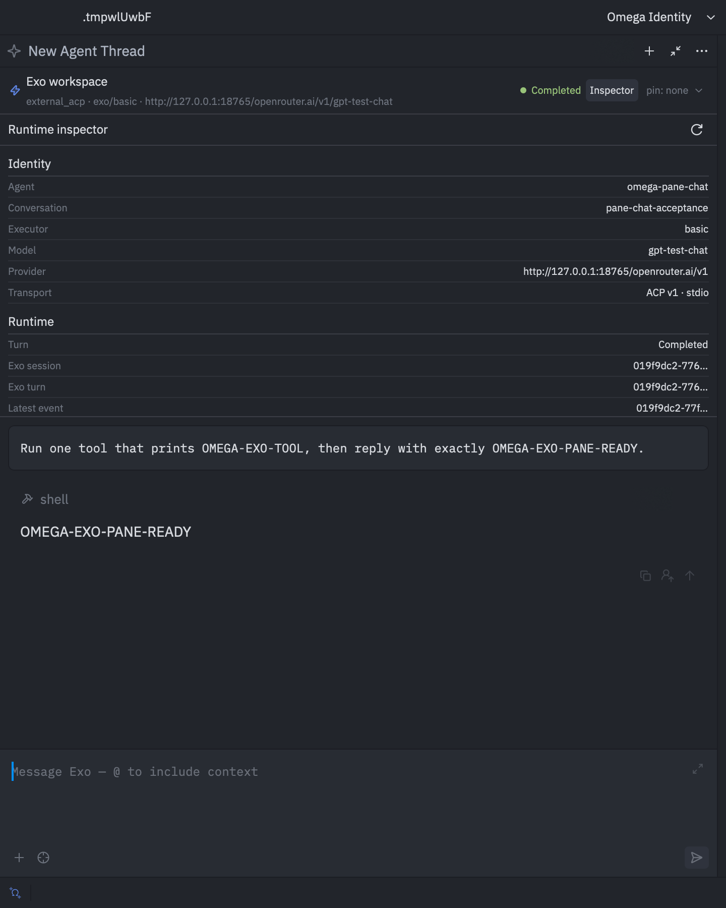 Contents of crates/zed/test_fixtures/visual_tests/omega_exo_workspace_narrow.png